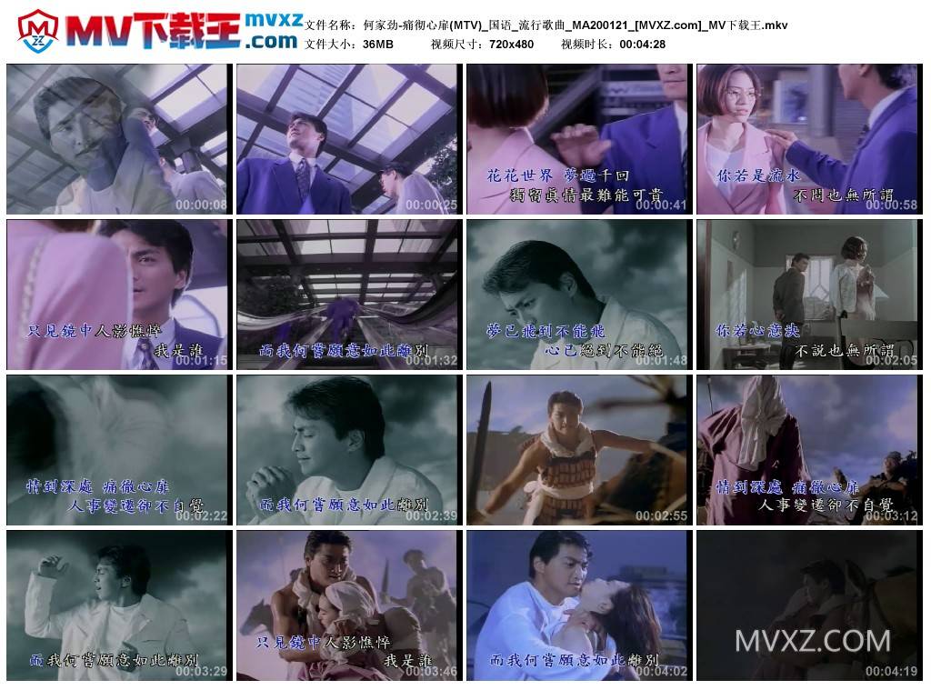 何家劲-痛彻心扉(MTV)_国语_流行歌曲_MA200121